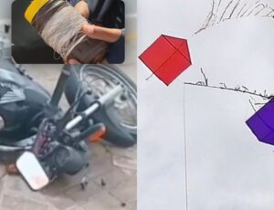 Motoqueiro tem a cabeça arrancada por linha de cerol: 'passou na hora que tavam soltando "papagaio"'; veja vídeo