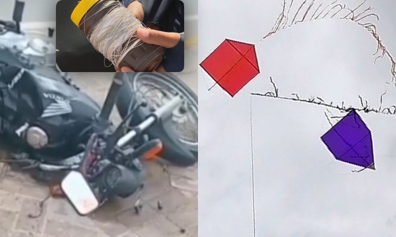 Motoqueiro tem a cabeça arrancada por linha de cerol: ‘passou na hora que tavam soltando “papagaio”‘; veja vídeo