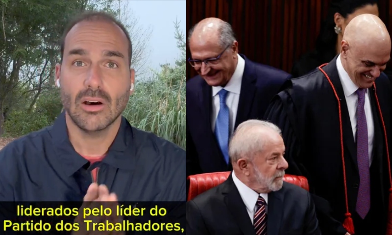 Eduardo Bolsonaro pede para Trump aplicar sanções contra Moraes, Alckmin e PT; veja vídeo