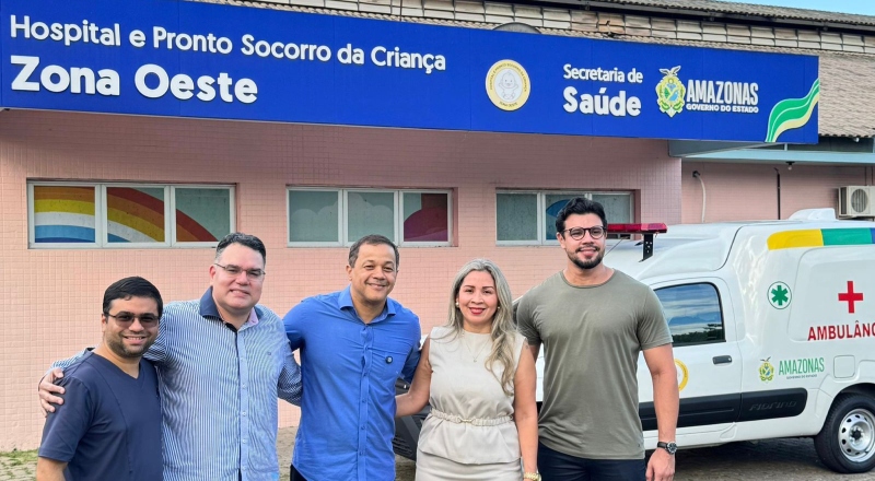 Delegado Pablo entrega ambulância ao Hospital da Criança da Zona Oeste e reforça saúde infantil em Manaus