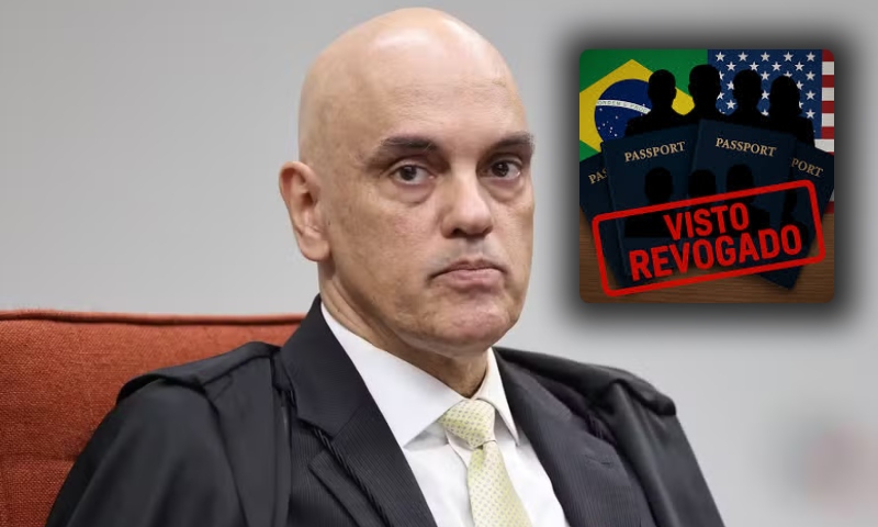 EUA revogam visto de Alexandre de Moraes, aliados do STF e seus familiares após operação contra Bolsonaro