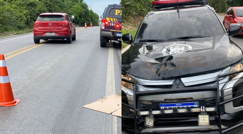 Urgente: idoso morre atropelado por viatura da Seap na BR-174