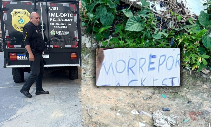Jovem executado no bairro Cidade de Deus é encontrado ao lado de bilhete macabro; veja