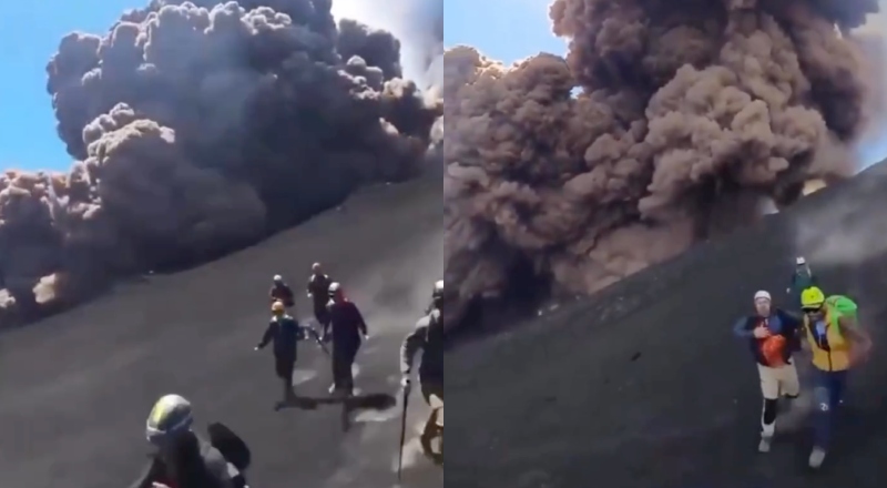 Desesperador: vídeo mostra turistas lutando pela vida após erupção do vulcão Etna; veja vídeo