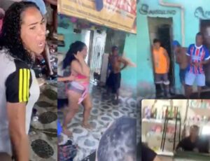 ‘MMA na Favela’: travesti raivosa senta a peia em bêbado chavequeiro; veja vídeo