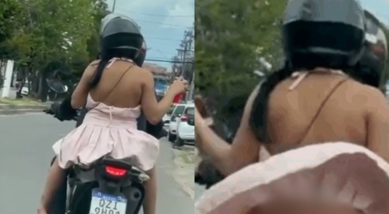 “Eita, Manaus!”: passageira ‘boazuda’ acaba mostrando demais durante corrida de ‘motouber’; veja vídeo