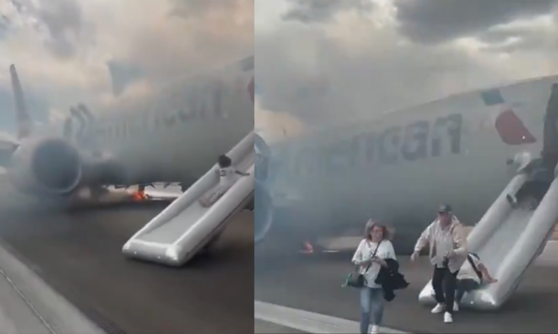 Avião pega fogo e passageiros são evacuados às pressas em voo da American Airlines na Flórida; veja vídeo