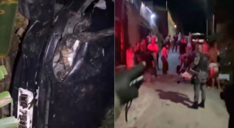 Desespero e gritos: quatro crianças ficam gravemente feridas após carro desgovernado cair de barranco em Manaus
