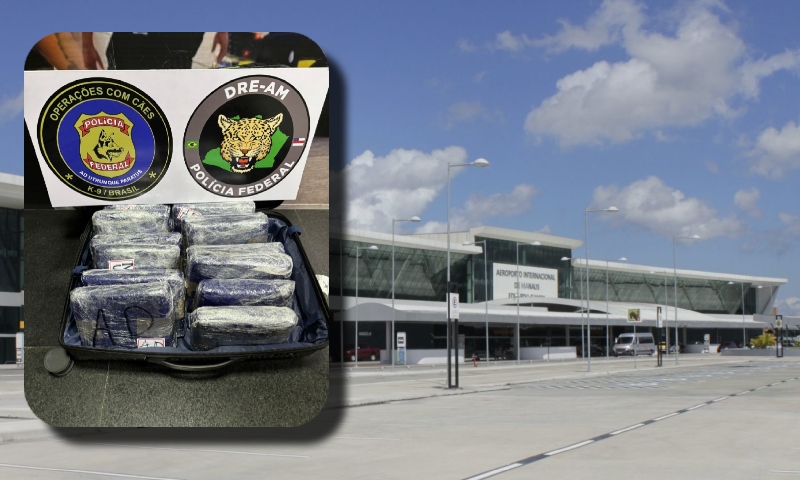 “Até o talo de droga”: mulher é presa pela PF ao tentar embarcar com 15kg de maconha no Aeroporto de Manaus
