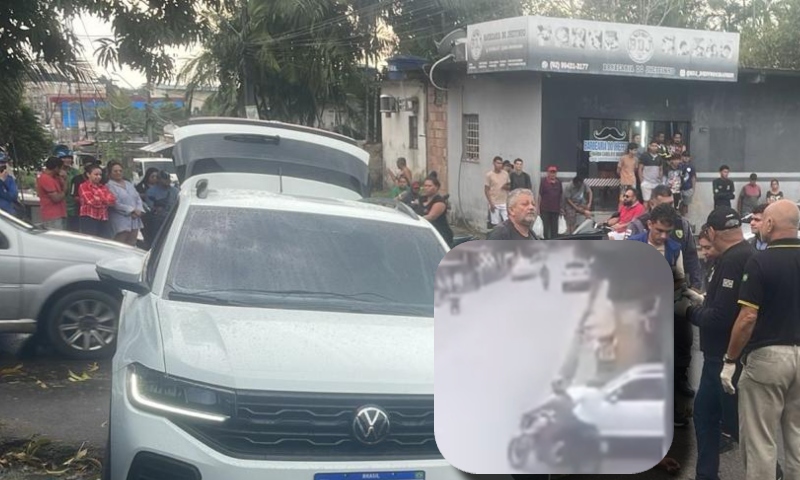 Vaza vídeo do momento em que homem é executado na frente do filho pequeno em Manaus; veja