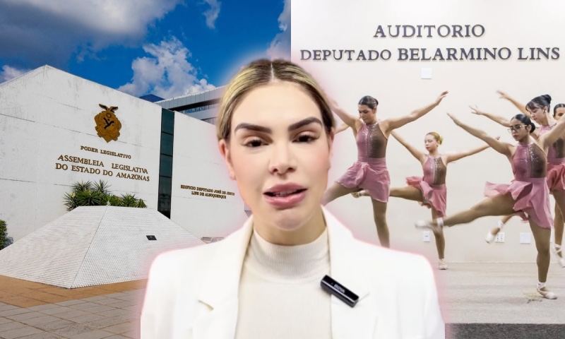 ALEAM virou a casa da “mulher” do Roberto Cidade: Thaísa Coelho usa auditório para fazer festa de sua empresa privada