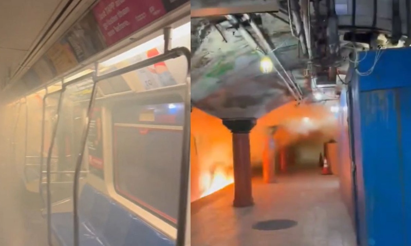 Passageiros entram em pânico após trem pegar fogo nos EUA; veja vídeo