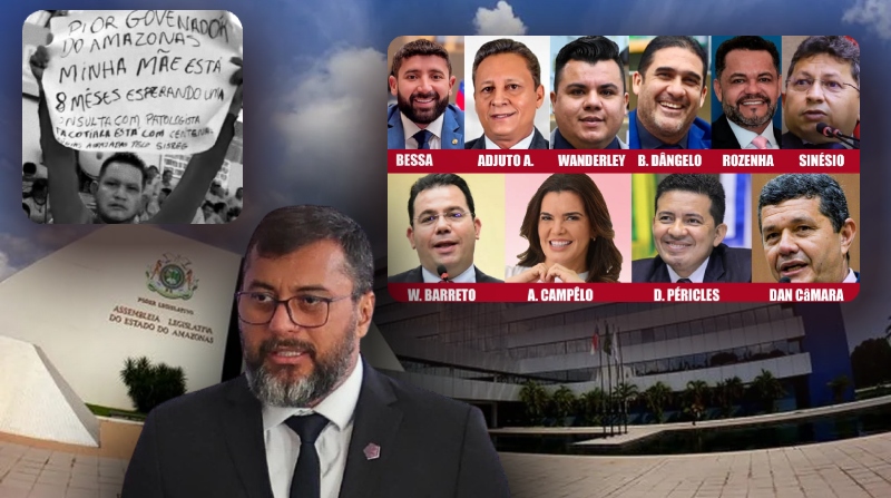 Deputados do AM se calam diante do caos na saúde e na segurança na gestão de Wilson Lima, mas correm pra investigar buraco de rua