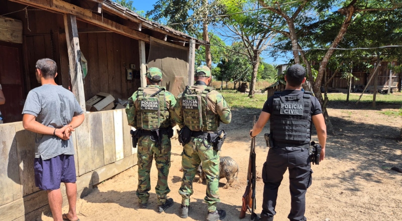 PC-AM e PF prendem foragido de Rondônia por homicídio e organização criminosa