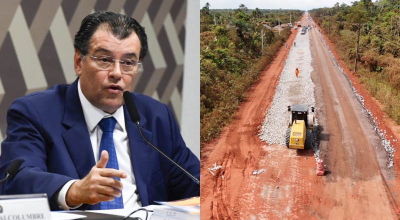 Com apoio de Eduardo Braga, obras da BR-319 avançam em ritmo acelerado no Amazonas