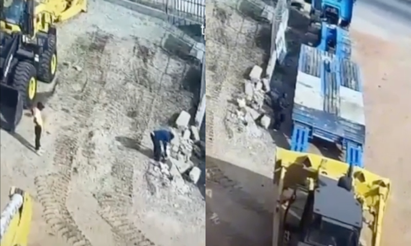 Tr4gédia: funcionário é esmagado por escavadeira enquanto tentava auxiliar em transporte de veículo; veja vídeo