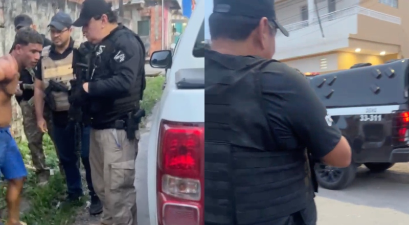 Urgente: veja momento da prisão dos envolvidos de assassinato do empresário morto com mais de 20 tiros em Manaus