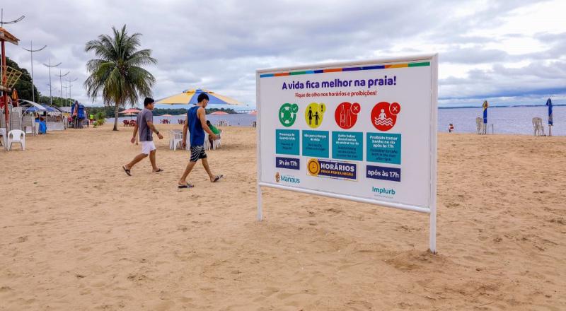 Verão amazônico: Prefeitura reforça horários e recomendações para banho seguro na Ponta Negra; confira