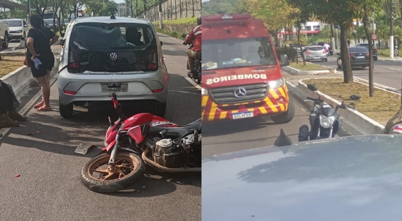 Urgente: grave acidente com motociclista deixa avenida Efigênio Salles congestionada; veja vídeos