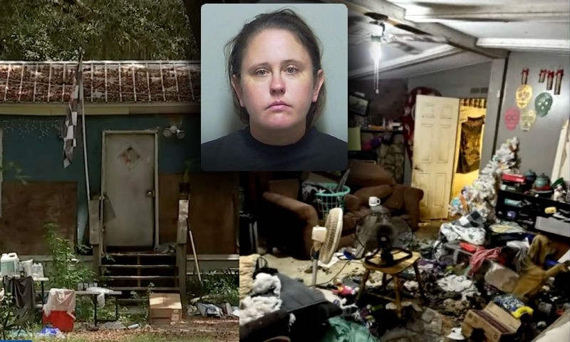 Mulher é presa na Flórida após abandonar o filho e os cachorros dentro de uma “casa podre”; veja vídeo