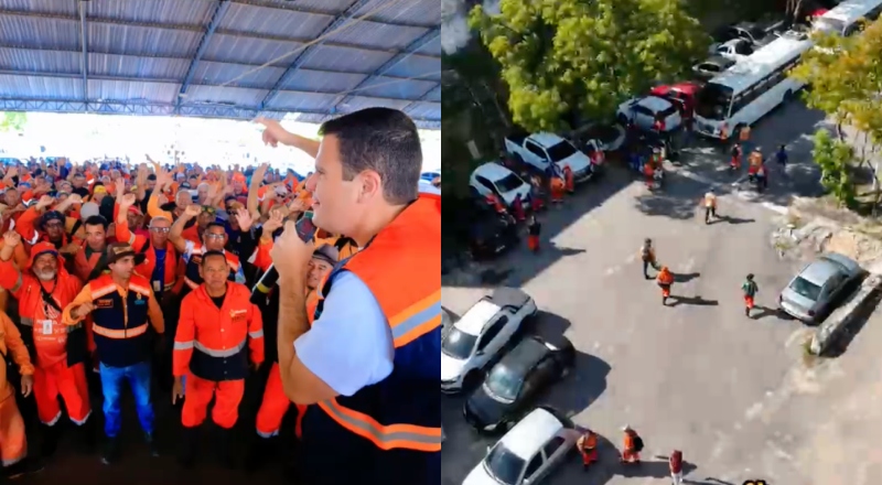 Vice-prefeito Renato Júnior mobiliza ‘Exército do Asfalto’ para obras em Manaus; veja vídeo