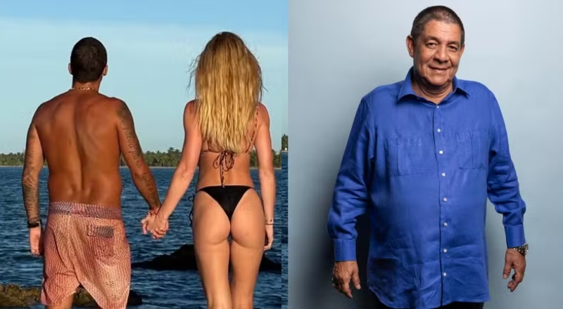 Pedro Scooby é confundido com Zeca Pagodinho em homenagem da esposa Cíntia Dicker