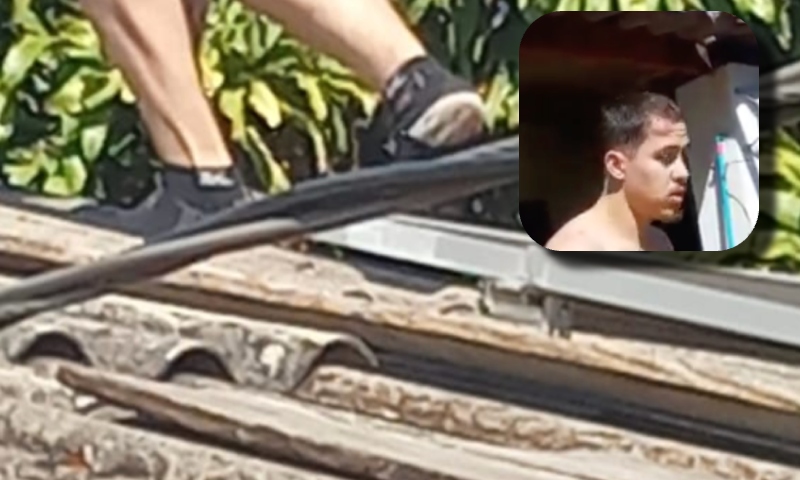Polêmica: ‘Ricardão’ foge pelado pelo telhado após ex de novinha ter surto de ciúmes; veja vídeo
