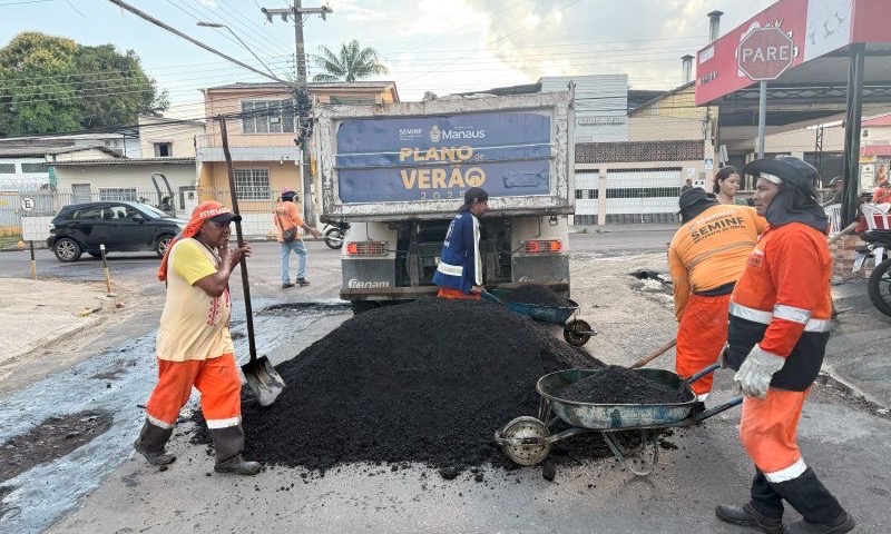 Prefeitura de Manaus realiza recuperação asfáltica no bairro Petrópolis e transforma a mobilidade da região