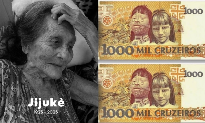Morre aos 100 anos a líder Jijukè, mulher indígena que estampou a nota de mil cruzeiros; veja