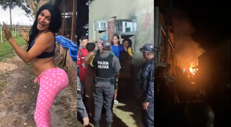 Travesti “Maroca Gavassi” é presa após incendiar a casa da própria família em Parintins; veja vídeos