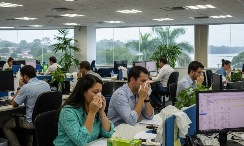 ‘Surto’ de rinite, gripe e sinusite em Manaus: saiba como a higienização profissional pode proteger seu ambiente de trabalho