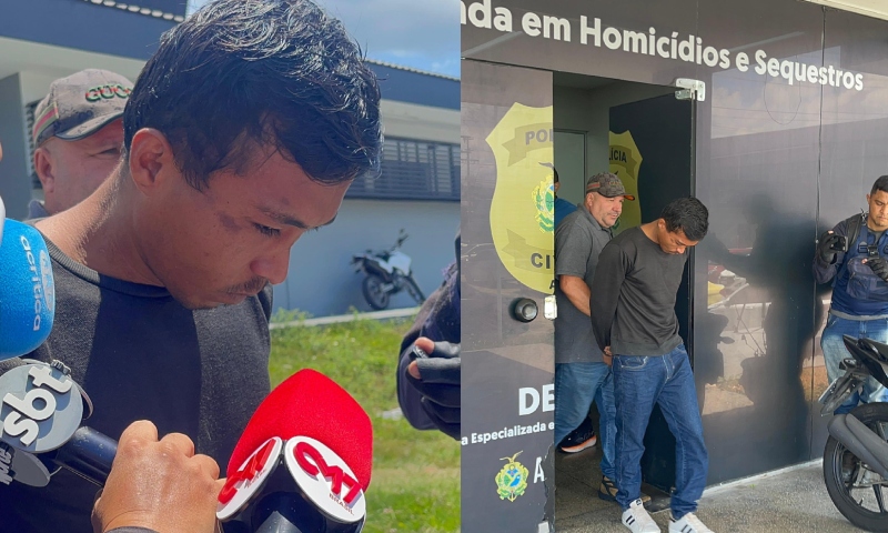 Silêncio ensurdecedor: acusado de feminicídio no Monte das Oliveiras foge de perguntas após ser preso; veja vídeo