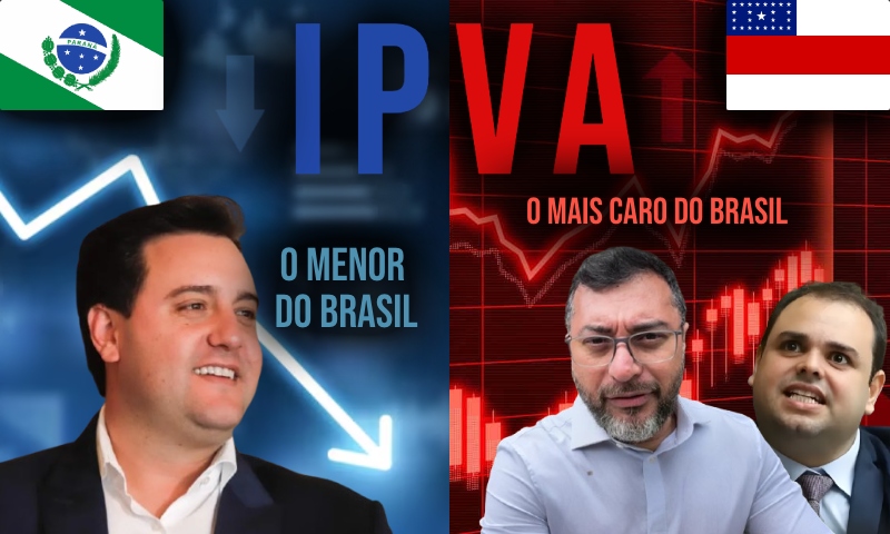 Governador Ratinho Jr ‘dá aula’ em Wilson Lima e Roberto Cidade reduzindo o IPVA do Paraná para o menor do Brasil