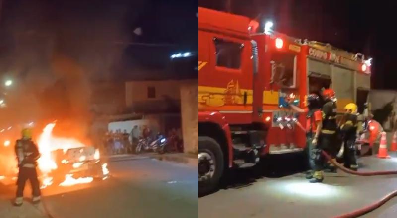 Carro explode e deixa moradores em pânico na zona Leste de Manaus; veja vídeo