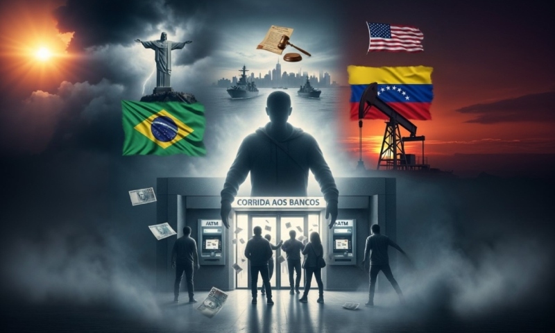 ‘Fantasma’ da corrida bancária ressurge com aumento das tensões entre Brasil e Venezuela contra os EUA