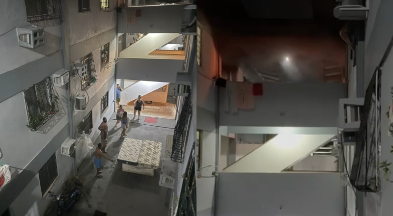 Para se salvar de incêndio, mulheres pulam do terceiro andar do Condomínio Tocantins em Manaus; veja vídeos