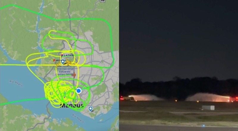 Urgente: avião faz pouso de emergência em Manaus e aeroporto interrompe operações; veja vídeo