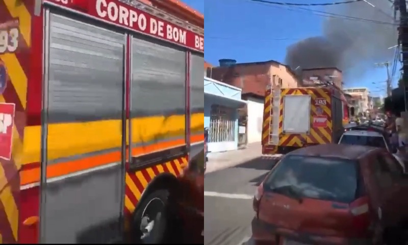 Para apagar um incêndio, bombeiros saem destruindo carros pelo Morro da Liberdade; veja vídeos