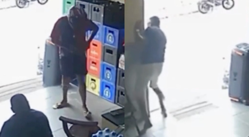 Bandido é assassinado por policial de folga durante assalto em bar; veja vídeo