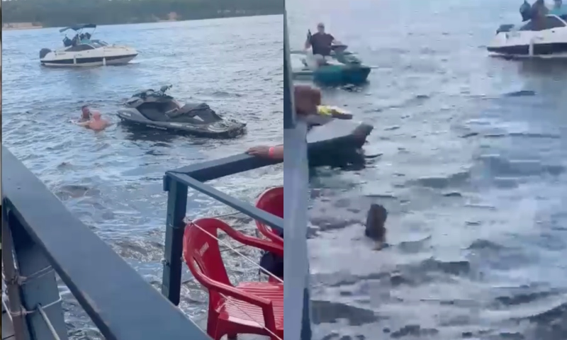 Exclusivo: turistas tentam matar empresário afogado em flutuante de Manaus; veja vídeo