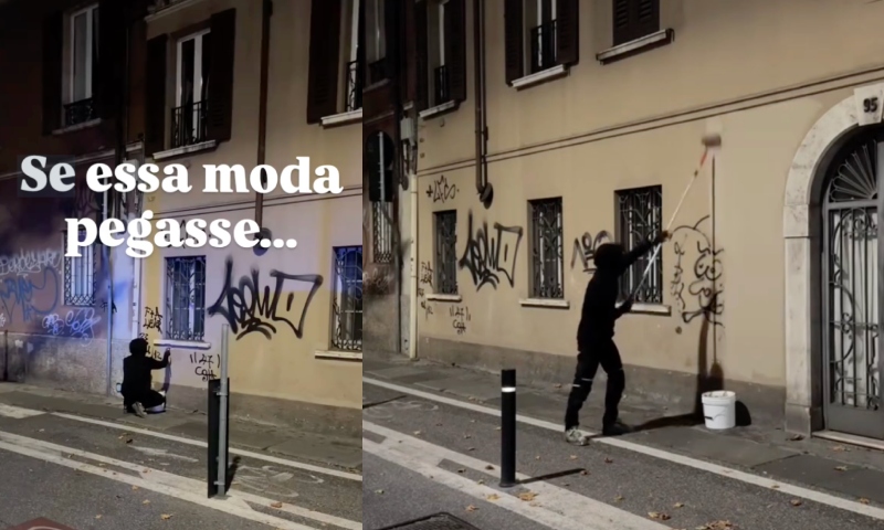 ‘Pintor Fantasma’ viraliza após limpar pichações da cidade durante a madrugada: “herói anônimo”; veja vídeo