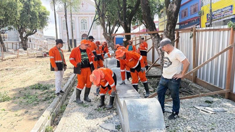 Prefeitura de Manaus inicia revitalização da histórica Praça dos Remédios no coração da cidade