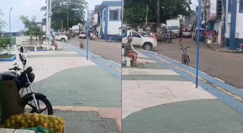 “Foi na costela”: homens se enfrentam com terçado em Manacapuru e população fica chocada; veja vídeo