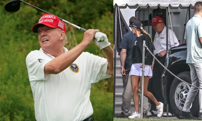 Donald Trump é visto jogando golfe após rumores da morte do presidente dos EUA; veja vídeo