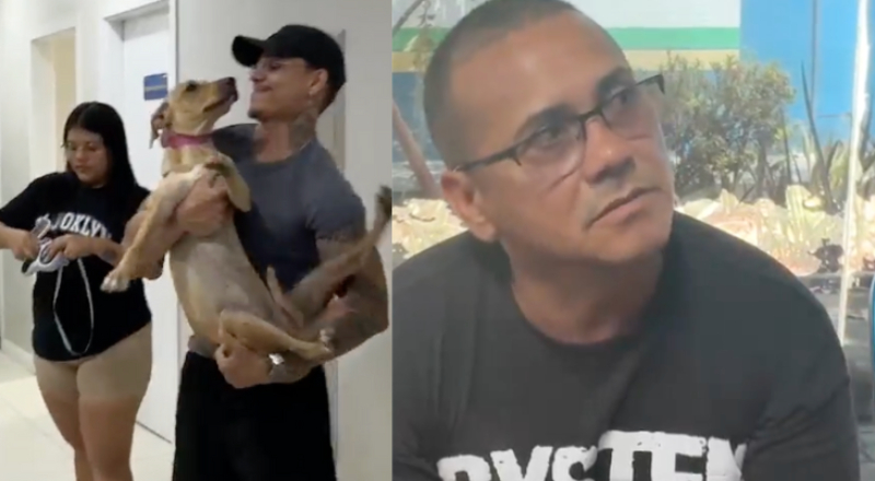 Cadela agredida em supermercado de Manaus é resgatada, ganha novo lar e suspeito se apresenta na delegacia