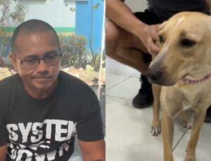 "Foi o cansaço e o estresse, eu amo os animais", diz homem que gerou revolta em Manaus após dar 'bicuda' em cadela