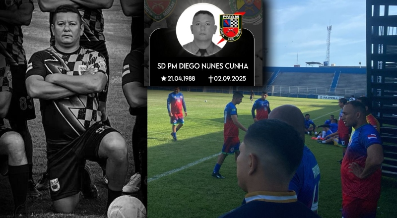 Luto: soldado da PM morre após mal-súbito durante campeonato de futebol em Manaus