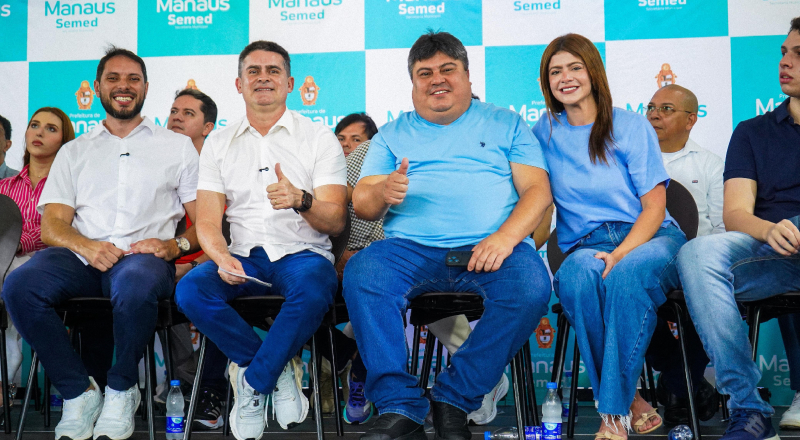 Presidente David Reis prestigia inauguração de escola municipal no Lago Azul