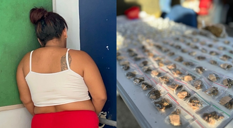 Morando em Manaus, venezuelana é presa em flagrante distribuindo drogas na Redenção; veja vídeo