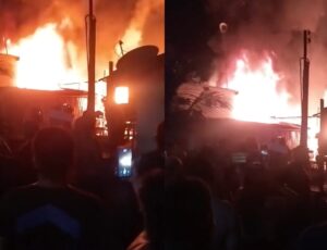 Urgente: casas pegam fogo em Manacapuru e moradores entram em pânico; veja vídeo